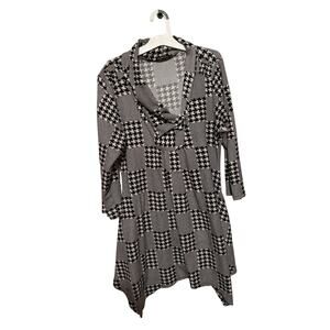 Reborn Black and White Dress 1XL